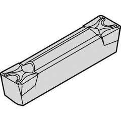 Kennametal - 0305A4G-U GMN Grade KCP25, 3.05mm Cutting Width Carbide Grooving Insert - 3.5mm Max Depth of Cut, Neutral, 0.4mm Corner Radius, TiCN/Al2O3 Finish - Apex Tool & Supply