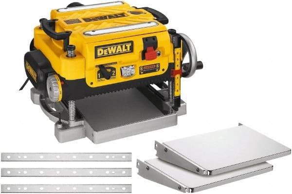 DeWALT - 115 Volt, 15 Amp, 10,000 RPM, Bench Planer - 1/8 Inch Depth of Cut, 13 Inch Wide, 6 Inch Depth Capacity - Apex Tool & Supply