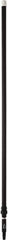 Vikan - 115 x 1-1/4" Aluminum Squeegee Handle - European Threaded Connection, Black, Telescoping - Apex Tool & Supply