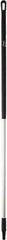 Vikan - 59 x 1-1/4" Aluminum Squeegee Handle - European Threaded Connection, Black - Apex Tool & Supply