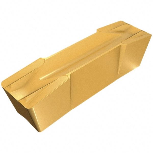 Iscar - 808GDMF Grade IC808, 8mm Cutting Width Carbide Grooving Insert - 4.8mm Max Depth of Cut, Neutral, 0.8mm Corner Radius, TiAlN Finish - Apex Tool & Supply