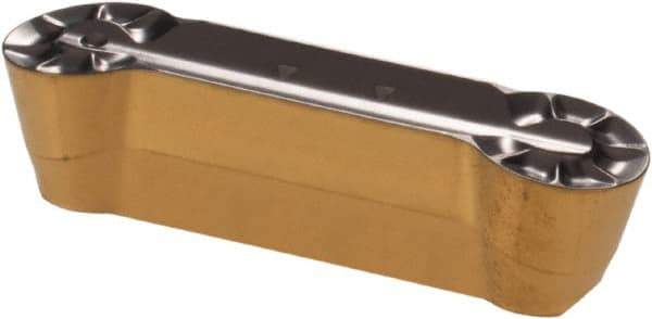 Iscar - 840GDMY Grade IC808, 8mm Cutting Width Carbide Grooving Insert - 0.157" Max Depth of Cut, Neutral, 0.1575" Corner Radius, TiAlN Finish - Apex Tool & Supply