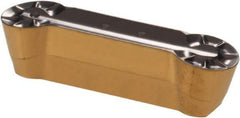 Iscar - 840GDMY Grade IC808, 8mm Cutting Width Carbide Grooving Insert - 0.157" Max Depth of Cut, Neutral, 0.1575" Corner Radius, TiAlN Finish - Apex Tool & Supply