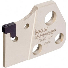 Iscar - 1.0236" Blade Height, 0.311" Blade Width, 110.5mm OAL, Right Hand Cut, Single End Indexable Cut-Off Blade - TGFH Blade, Tang-Grip Series - Apex Tool & Supply