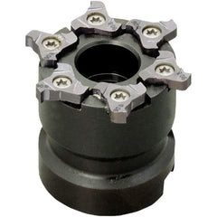 Iscar - Arbor Hole Connection, 0.157" Cutting Width, 0.189" Depth of Cut, 2-1/2" Cutter Diam, 3/4" Hole Diam, 8 Tooth Indexable Slotting Cutter - TRIB-SM Toolholder, TRI Insert, Right Hand Cutting Direction - Apex Tool & Supply