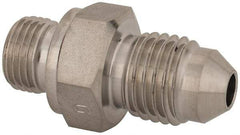 Iscar - 1 Piece, 7/16" Hose ID, Male to Female Coolant Hose Adapter - 1/8-28 & 7/16-20" BSPP & UNF, For Grooving & Turning Tools, Grooving, Parting & Recessing Holders, Lever Lock Toolholders & Screw Lock Toolholders - Apex Tool & Supply