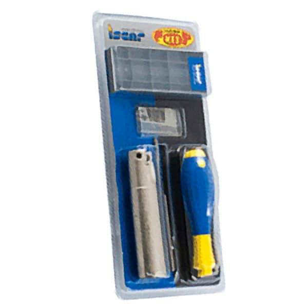 Iscar - 1" Cut Diam, 1" Shank Diam, Indexable Square Shoulder Helical End Mill - HM90 ADKT 1505PDR Inserts, Weldon Shank, Series Heli2000 - Apex Tool & Supply