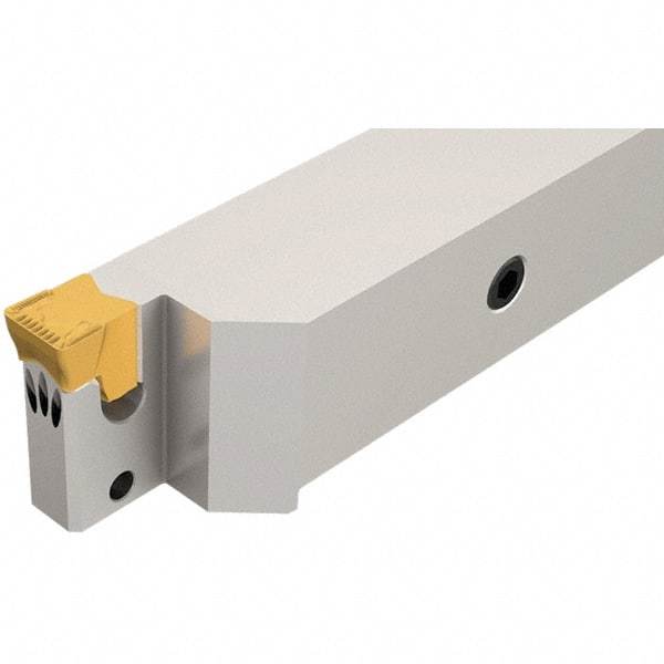 Iscar - External Thread, 0.98" Max Depth of Cut, 5.9" OAL, Left Hand Indexable Grooving Cutoff Toolholder - 1" Shank Height x 1" Shank Width, TAG.. Insert Style, TGBH Toolholder Style, Series Sumo-Grip - Apex Tool & Supply