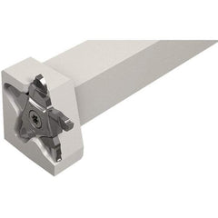 Iscar - External Thread, 0.197" Max Depth of Cut, 2.39mm Min Groove Width, 135mm OAL, Left Hand Indexable Grooving Cutoff Toolholder - 25mm Shank Height x 25mm Shank Width, PENTA 34F Insert Style, PCHPLS Toolholder Style, Series PentaCut - Apex Tool & Supply