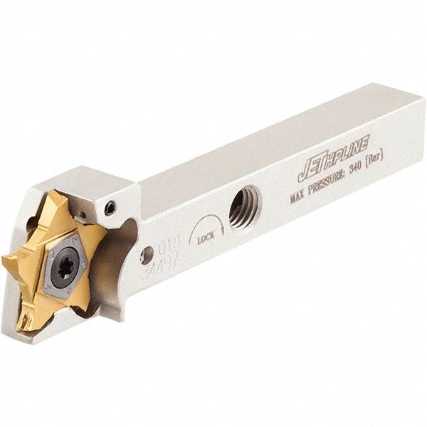 Iscar - External Thread, 0.256" Max Depth of Cut, 0.5mm Min Groove Width, 3.4" OAL, Left Hand Indexable Grooving Cutoff Toolholder - 1/2" Shank Height x 1/2" Shank Width, PENTA 24.. Insert Style, PCH Toolholder Style, Series PentaCut - Apex Tool & Supply
