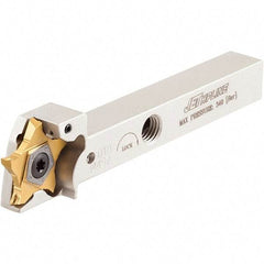 Iscar - External Thread, 0.256" Max Depth of Cut, 0.5mm Min Groove Width, 3.4" OAL, Left Hand Indexable Grooving Cutoff Toolholder - 1/2" Shank Height x 1/2" Shank Width, PENTA 24.. Insert Style, PCH Toolholder Style, Series PentaCut - Apex Tool & Supply