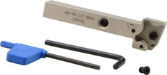 Iscar - External Thread, 0.256" Max Depth of Cut, 0.5mm Min Groove Width, 3.4" OAL, Right Hand Indexable Grooving Cutoff Toolholder - 1/2" Shank Height x 1/2" Shank Width, PENTA 24.. Insert Style, PCH Toolholder Style, Series PentaCut - Apex Tool & Supply