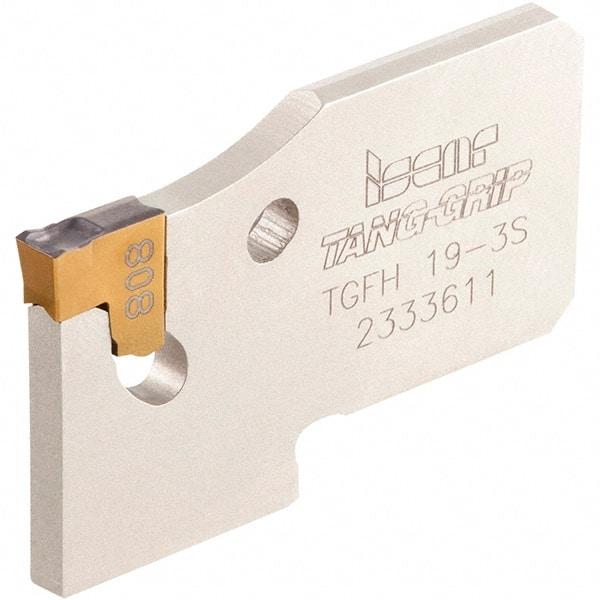 Iscar - 3/4" Blade Height, 2.5mm Blade Width, 32mm OAL, Neutral Cut, Single End Indexable Cut-Off Blade - 16mm Max Depth of Cut, TGFH Blade, Tang-Grip Series - Apex Tool & Supply