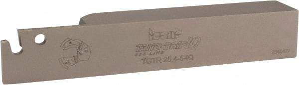 Iscar - External Thread, 1-1/2" Max Depth of Cut, 4.7mm Min Groove Width, 150.11mm OAL, Right Hand Indexable Grooving Cutoff Toolholder - 1" Shank Height x 1" Shank Width, TAG 5 Insert Style, TGT Toolholder Style, Series Tang-Grip - Apex Tool & Supply
