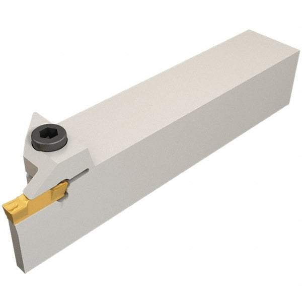 Iscar - HELI, External, Right Hand, 12mm Max Depth of Cut, 4 to 4.76mm Groove Width, Indexable Grooving Tool Holder - DG.., GRIP Insert Compatibility, 25mm Shank Height, 25mm Shank Width, 135mm OAL - Apex Tool & Supply