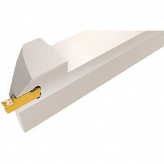 Iscar - HFH, Internal or External, Right Hand, 5.3mm Max Depth of Cut, 3 to 6mm Groove Width, Indexable Grooving Tool Holder - HFPR Insert Compatibility, 20mm Shank Height, 20mm Shank Width, 130mm OAL - Apex Tool & Supply