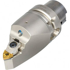 Iscar - Right Hand Cut, Size HSK A63, DN.. Insert Compatiblity, Internal or External Modular Turning & Profiling Cutting Unit Head - 25mm Ctr to Cutting Edge, 110mm Head Length, Through Coolant, Series R-Clamp - Apex Tool & Supply