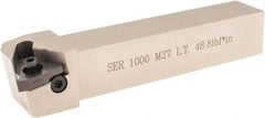 Iscar - External Thread, Right Hand Cut, 1" Shank Width x 1" Shank Height Indexable Threading Toolholder - 6" OAL, Various Insert Compatibility, SE Toolholder, Series SER - Apex Tool & Supply