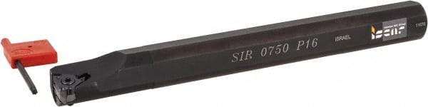 Iscar - Internal Thread, Right Hand Cut, 3/4" Shank Width x 3/4" Shank Height Indexable Threading Toolholder - 7" OAL, 16IRM Insert Compatibility, SI Toolholder, Series SIR - Apex Tool & Supply