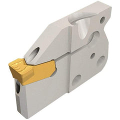 Iscar - Left Hand Cut, 4mm Insert Width, Cutoff & Grooving Support Blade for Indexables - 16mm Max Depth of Cut, 7.2mm Head Projection - Apex Tool & Supply