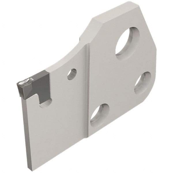 Iscar - Neutral Cut, 5.5mm Insert Width, Cutoff & Grooving Support Blade for Indexables - 4mm Head Projection - Apex Tool & Supply