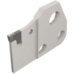 Iscar - Neutral Cut, 5.5mm Insert Width, Cutoff & Grooving Support Blade for Indexables - 4mm Head Projection - Apex Tool & Supply