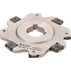 Iscar - Arbor Hole Connection, 5/32" Cutting Width, 0.7" Depth of Cut, 3" Cutter Diam, 1" Hole Diam, 10 Tooth Indexable Slotting Cutter - SDN-LN08 Toolholder, LNET Insert, Right Hand Cutting Direction - Apex Tool & Supply