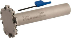 Iscar - Shank Connection, 1/4" Cutting Width, 5/8" Depth of Cut, 2" Cutter Diam, 4 Tooth Indexable Slotting Cutter - 3/4" Shank Diam, ETS-LN08 Toolholder, LNET Insert, Right Hand Cutting Direction - Apex Tool & Supply