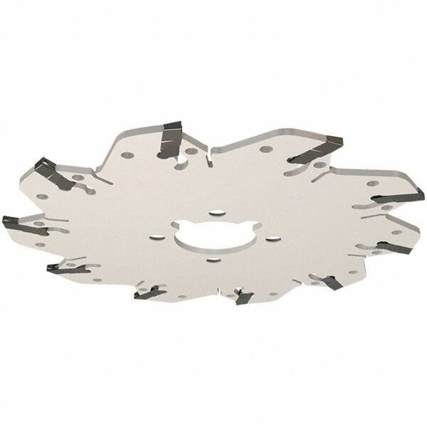 Iscar - Arbor Hole Connection, 0.132" Cutting Width, 34mm Depth of Cut, 125mm Cutter Diam, 32mm Hole Diam, 8 Tooth Indexable Slotting Cutter - GM-DG Toolholder, GIM, GIMY, GIP, GIPA Insert, Right Hand Cutting Direction - Apex Tool & Supply