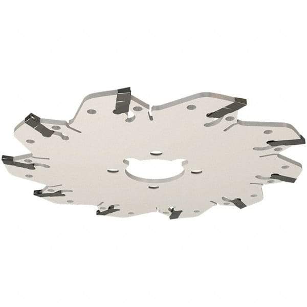 Iscar - Arbor Hole Connection, 0.106" Cutting Width, 39mm Depth of Cut, 160mm Cutter Diam, 32mm Hole Diam, 10 Tooth Indexable Slotting Cutter - GM-DG Toolholder, GIM, GIMY, GIP, GIPA Insert, Right Hand Cutting Direction - Apex Tool & Supply
