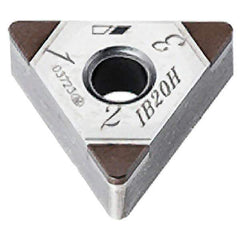 Iscar - TNGA332 M3 Grade IB20H PCBN Turning Insert - Uncoated, 60° Triangle, 3/8" Inscr Circle, 3/16" Thick, 1/32" Corner Radius - Apex Tool & Supply