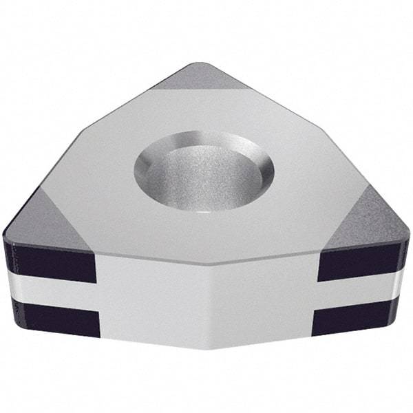 Iscar - WNGA432 M6 Grade IB10HC PCBN Turning Insert - TiN Finish, 80° Trigon, 1/2" Inscr Circle, 3/16" Thick, 1/32" Corner Radius - Apex Tool & Supply
