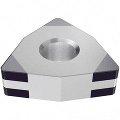 Iscar - WNGA432 M6 Grade IB10HC PCBN Turning Insert - TiN Finish, 80° Trigon, 1/2" Inscr Circle, 3/16" Thick, 1/32" Corner Radius - Apex Tool & Supply