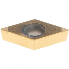 Iscar - DCMW3-1 M2 Grade IB10HC PCBN Turning Insert - TiN Finish, 55° Diamond, 3/8" Inscr Circle, 5/32" Thick, 1/64" Corner Radius - Apex Tool & Supply