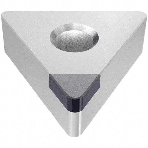 Iscar - TNMA332 T Grade IB55 CBN Turning Insert - Uncoated, 60° Triangle, 3/8" Inscr Circle, 3/16" Thick, 1/32" Corner Radius - Apex Tool & Supply