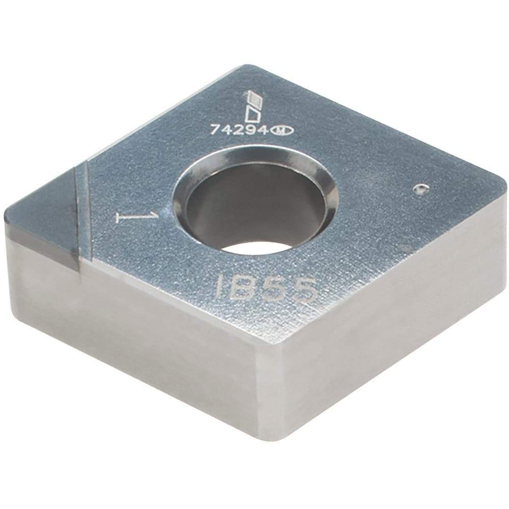 Iscar - CNMA432 T Grade IB55 CBN Turning Insert - Uncoated, 80° Diamond, 1/2" Inscr Circle, 3/16" Thick, 1/32" Corner Radius - Apex Tool & Supply