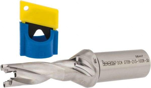 Iscar - 0.709" to 0.744" Diam, 3xD, 2.13" Max Depth, 1" Shank Diam, 5.45" OAL, Replaceable-Tip Drill - FCP, ICK, ICK-2M, ICM, ICN, ICP, iCP-2M Insert, 18 Seat Size, 45390762 Toolholder, Series SumoCham - Apex Tool & Supply