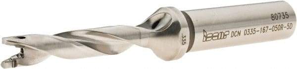 Iscar - 0.335" to 0.35" Diam, 5xD, 1.67" Max Depth, 1/2" Shank Diam, 4.05" OAL, Replaceable-Tip Drill - FCP, ICK, ICK-2M, ICM, ICN, ICP, iCP-2M Insert, 8 Seat Size, 45391273 Toolholder, Series SumoCham - Apex Tool & Supply