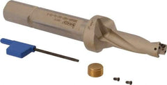 Iscar - 1.41" Max Drill Depth, 3xD, 15/32" Diam, Indexable Insert Drill - 2 Inserts, 5/8" Shank Diam, Straight Shank - Apex Tool & Supply