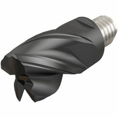 Iscar - MM EC-CF Grade IC908 Carbide End Milling Tip Insert - TiAlN Finish, 4 Flutes, 16mm Cutting Diam, 12mm Depth of Cut, 20.5mm Extension, 0.02" Cnr Rad, 38° Helix - Apex Tool & Supply