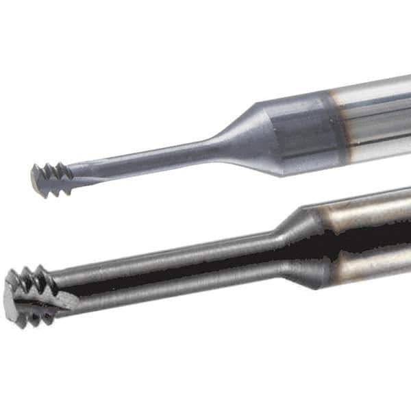 Iscar - M8x1.25 ISO, 0.2362" Cutting Diam, 3 Flute, Solid Carbide Helical Flute Thread Mill - Internal Thread, 20mm LOC, 58mm OAL, 6mm Shank Diam - Apex Tool & Supply