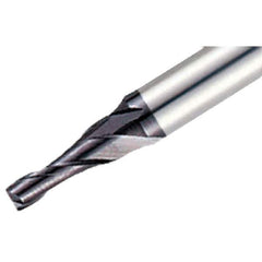 Iscar - 2° Taper Angle per Side, 8mm Small End Diam, 25mm LOC, Solid Carbide 2 Flute Tapered Square End Mill - TiAlN Finish, 70mm OAL, 8mm Shank Diam, Spiral Flute, 30° Helix - Apex Tool & Supply