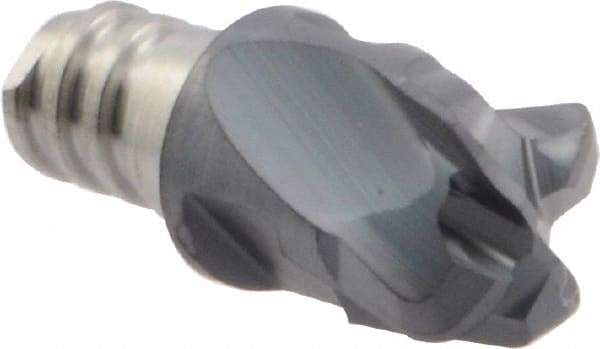 Iscar - MM EFF Grade IC903 Carbide End Milling Tip Insert - TiAlN Finish, 4 Flutes, 8mm Cutting Diam, 0.4mm Depth of Cut, 10mm Extension, 0.064" Cnr Rad - Apex Tool & Supply