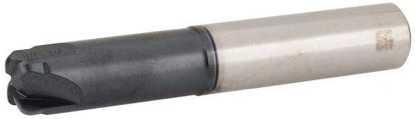 Iscar - 1/2", 4 Flute, Single End, Solid Carbide, 0.083" Corner Radius End Mill - 3" OAL, Right Hand Flute, 0.024" LOC, Right Hand Cut, 1.3" Extended Reach - Apex Tool & Supply