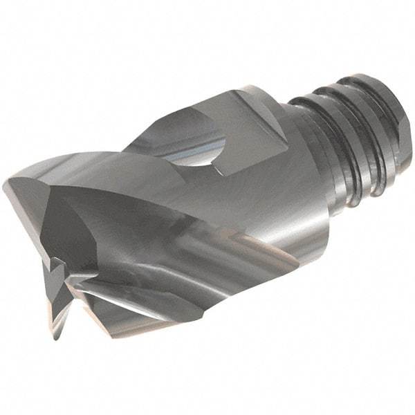 Iscar - MM EA Grade IC08 Carbide End Milling Tip Insert - Uncoated, 2 Flutes, 12mm Cutting Diam, 9mm Depth of Cut, 16.5mm Extension, 0.039" Cnr Rad, 45° Helix - Apex Tool & Supply