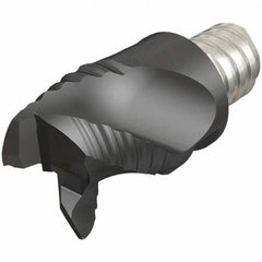 Iscar - MM ERA Grade IC08 Carbide End Milling Tip Insert - Uncoated, 3 Flutes, 25mm Cutting Diam, 19mm Depth of Cut, 37mm Extension, 0.008" Cnr Rad, 45° Helix - Apex Tool & Supply