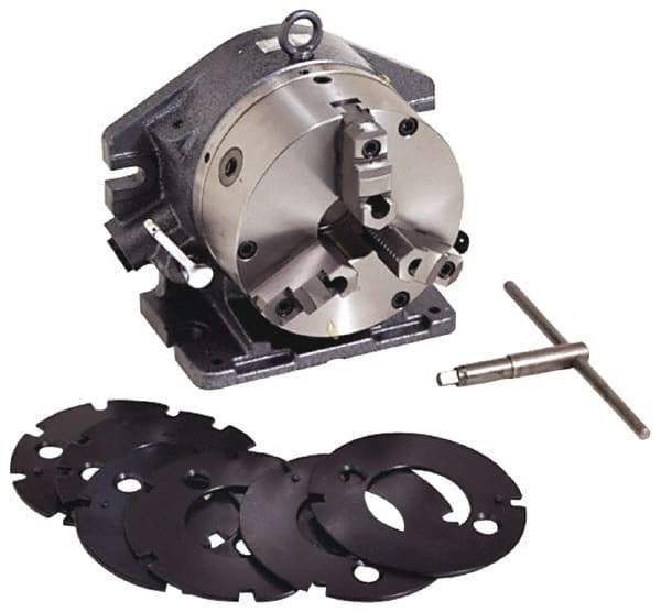 Yuasa - 24 Position, 8" Chuck, Super Indexing Spacer - 6.1" High Centerline, 2-1/4" Spacer Through Hole - Apex Tool & Supply