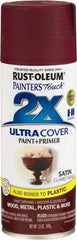 Rust-Oleum - Claret Wine, Satin, Enamel Spray Paint - 8 Sq Ft per Can, 12 oz Container, Use on Multipurpose - Apex Tool & Supply