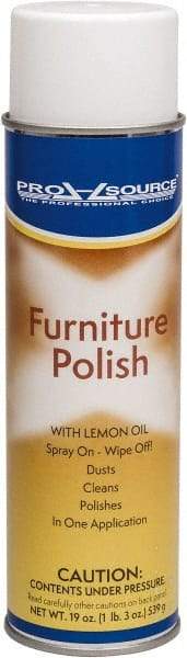 PRO-SOURCE - 19 Fluid Ounce Furniture Polish - Lemon Scent, Aerosol - Apex Tool & Supply