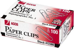 ACCO - 1-3/8" Wide Paper Fastener - Silver - Apex Tool & Supply